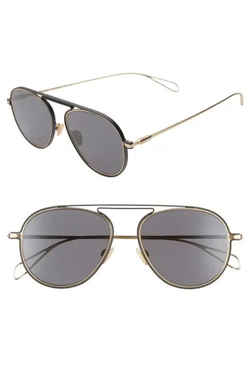 rag & bone rag & bone 55mm Aviator Sunglasses in Semi Matte Gold — Men Winter gold Accessories