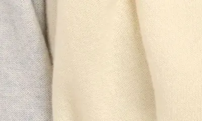 Vince Vince Boiled Cashmere Border Wrap Scarf in Ivory — Women Autumn ivory Accessories