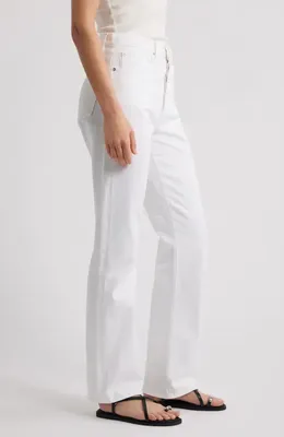 FRAME FRAME The Vertical High Waist Relaxed Straight Leg Jeans in White — Women Winter white Pants