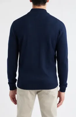 johnnie-O johnnie-O Raynor Merino Wool Quarter Zip Sweater in Navy — Men Winter navy Tops