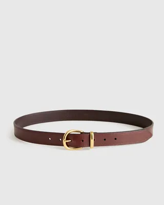 Quince Quince | Women's Allegra European Leather Belt in Espresso Brown — Women Autumn chocolate Belts
