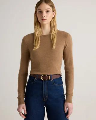 Quince Quince | Women's Allegra European Leather Belt in Espresso Brown — Women Autumn chocolate Belts