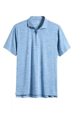 johnnie-O johnnie-O Huron PREP-FORMANCE Polo in Barrels Blue — Men Summer silver Tops