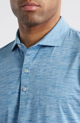 johnnie-O johnnie-O Huron PREP-FORMANCE Polo in Barrels Blue — Men Summer silver Tops