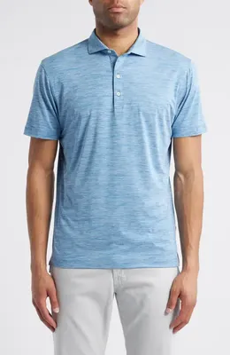 johnnie-O johnnie-O Huron PREP-FORMANCE Polo in Barrels Blue — Men Summer silver Tops