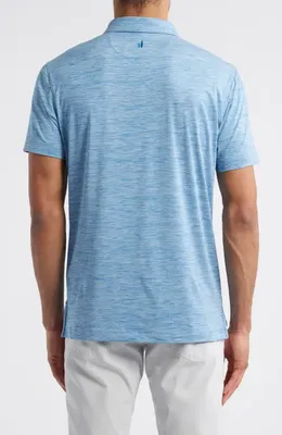 johnnie-O johnnie-O Huron PREP-FORMANCE Polo in Barrels Blue — Men Summer silver Tops