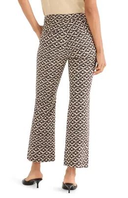 NIC+ZOE NIC+ZOE Lacy Diamond Plaza Ankle Pants in Black Multi — Women Summer black Pants