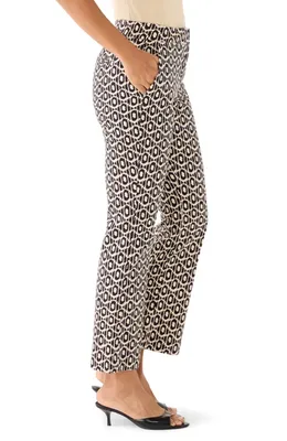 NIC+ZOE NIC+ZOE Lacy Diamond Plaza Ankle Pants in Black Multi — Women Summer black Pants