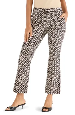 NIC+ZOE NIC+ZOE Lacy Diamond Plaza Ankle Pants in Black Multi — Women Summer black Pants