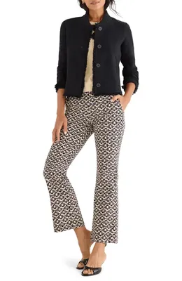 NIC+ZOE NIC+ZOE Lacy Diamond Plaza Ankle Pants in Black Multi — Women Summer black Pants