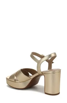 Vince Vince Ericka Ankle Strap Platform Sandal in Champagne Leather — Women Spring beige Shoes