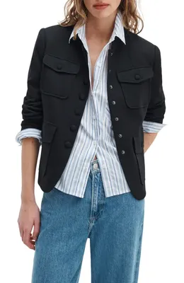rag & bone rag & bone Mercer Wool Jacket in Black — Women Winter black Outerwear