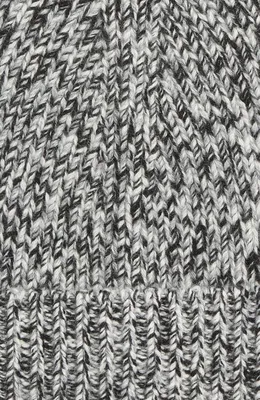 Vince Vince Brushed Marled Cashmere Cuffed Hat in Black — Men Winter grey Accessories