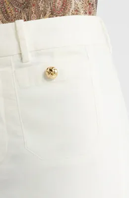 FRAME FRAME The Modernist High Waist Straight Leg Pants in Cream — Women Winter white Pants