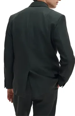 rag & bone rag & bone Butler Double Breasted Wool Blend Blazer in Charcoal Green — Men Winter black Outerwear