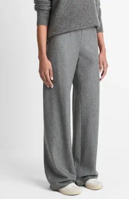 Vince Vince High Waist Straight Leg Pants in Medium Heather Grey — Women Summer grey Pants