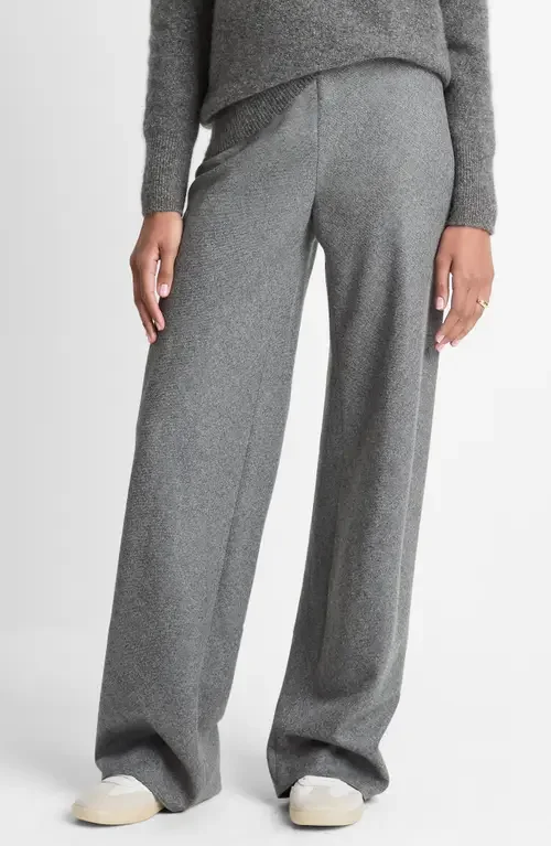 Vince Vince High Waist Straight Leg Pants in Medium Heather Grey — Women Summer grey Pants