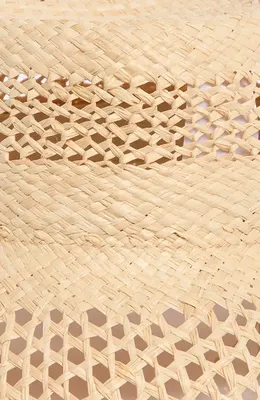 Vince Vince Open Weave Raffia Bucket Hat in Natural — Women Spring tan Accessories