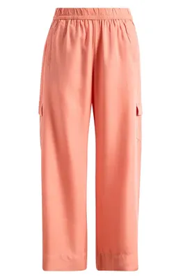 NIC+ZOE NIC+ZOE Eliot Wide Leg Cargo Pants in Persimmon — Women Spring coral Pants