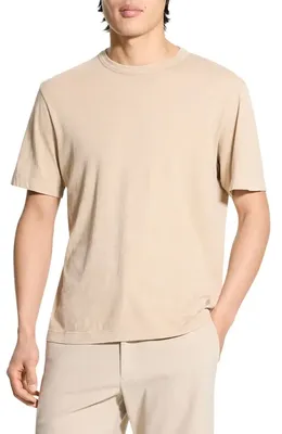 Theory Theory Washed Pima Cotton T-Shirt in Chino — Men Autumn beige Tops