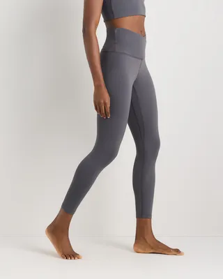 Quince Quince | Women's Ultra-Form High-Rise Crossover Legging in Dark Coal — Women Summer brown Athletic Pants