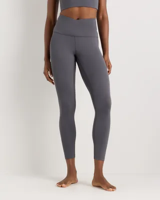 Quince Quince | Women's Ultra-Form High-Rise Crossover Legging in Dark Coal — Women Summer brown Athletic Pants