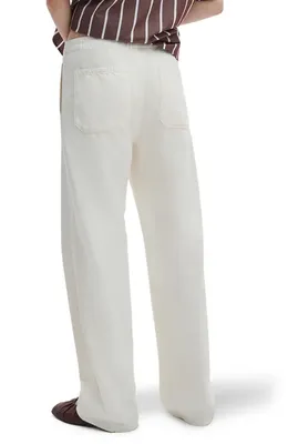 rag & bone rag & bone Featherweight Logan Pull-On Wide Leg Track Pants in Ecru Sport — Women Spring ivory Pants