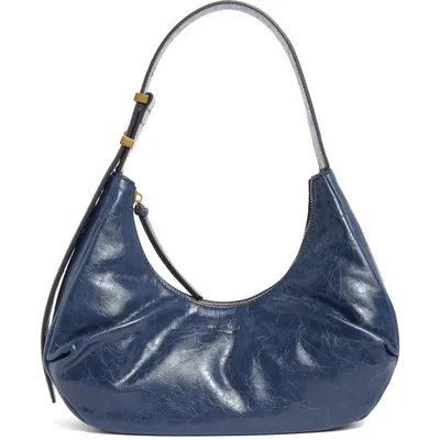 rag & bone rag & bone Hudson Leather Hobo Bag in Blue — Women Winter navy Accessories