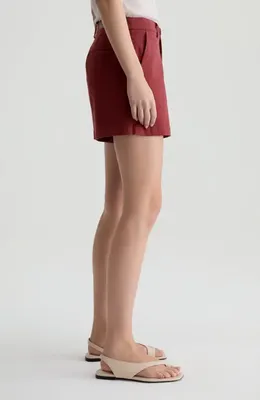 AG AG Jude Stretch Twill Shorts in Adobe Clay — Women Autumn burgundy Shorts