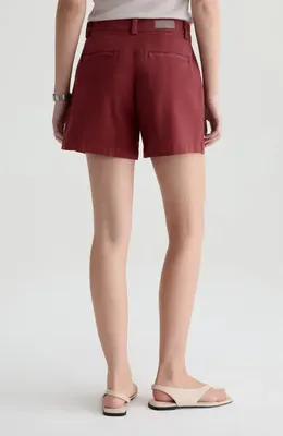 AG AG Jude Stretch Twill Shorts in Adobe Clay — Women Autumn burgundy Shorts