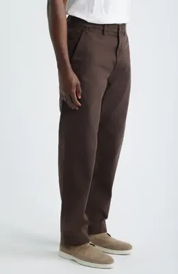 AG AG Archie Relaxed Straight Leg Stretch Sateen Pants in 5 Years Sulfur Oak Barrel — Men Autumn brown Trousers & Chinos