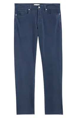FRAME FRAME L'Homme Slim Fit Five-Pocket Twill Pants in Dark Blue — Men Winter navy Pants