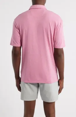 johnnie-O johnnie-O Heathered Original 2.0 Regular Fit Polo in Rosewater — Men Spring pink Tops
