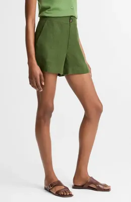 Vince Vince Hemp Shorts in Herb — Women Autumn green Shorts