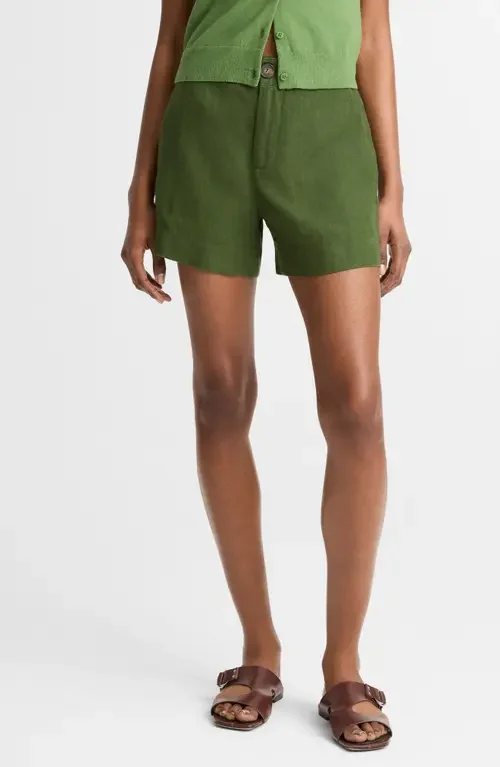 Vince Vince Hemp Shorts in Herb — Women Autumn green Shorts