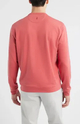 johnnie-O johnnie-O Willard Crewneck Sweatshirt in Cherry Pie — Men Spring coral Tops