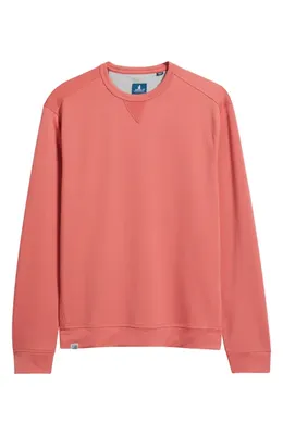 johnnie-O johnnie-O Willard Crewneck Sweatshirt in Cherry Pie — Men Spring coral Tops