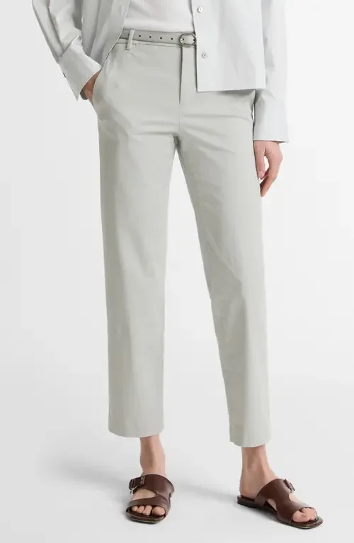 Vince Vince Avery Mid Rise Chino Pants in Pale Tide — Women Summer white Pants