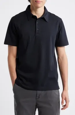 AG AG Bryce Short Sleeve Polo in True Black — Men Winter black Tops