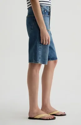 AG AG Thalia Denim Bermuda Shorts in 11 Years Enrich — Women Winter navy Shorts