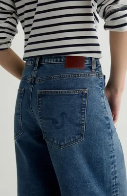 AG AG Thalia Denim Bermuda Shorts in 11 Years Enrich — Women Winter navy Shorts