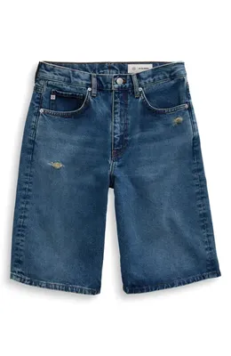 AG AG Thalia Denim Bermuda Shorts in 11 Years Enrich — Women Winter navy Shorts