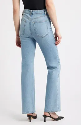 FRAME FRAME The Arrow High Waist Relaxed Bootcut Jeans in Birdie — Women Summer silver Jeans & Denim