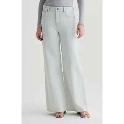 AG AG Saige Wide Leg Jeans in Luminance — Women Summer white Pants