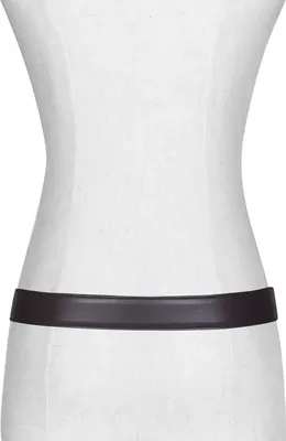 Vince Vince Stitched Leather Belt in Cacao Brown — Women Autumn chocolate Accessories