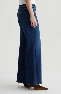 AG AG Saige High Waist Wide Leg Jeans in Outspoken — Women Winter navy Pants