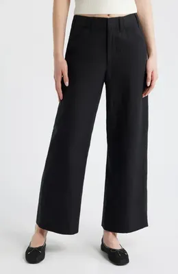 rag & bone rag & bone Allison Ankle Wide Leg Pants in Black — Women Winter black Pants