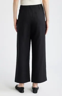 rag & bone rag & bone Allison Ankle Wide Leg Pants in Black — Women Winter black Pants