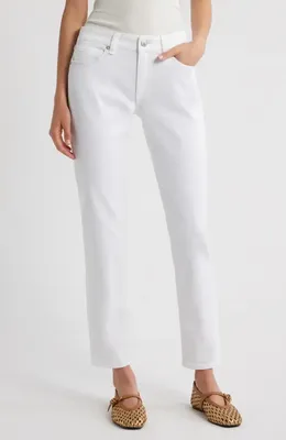 rag & bone rag & bone Dre Low Rise Slim Boyfriend Jeans in Opticwht — Women Winter white Pants