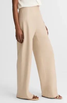 Vince Vince Colette Wide Leg Linen Pants in Pumice Stone — Women Autumn beige Pants
